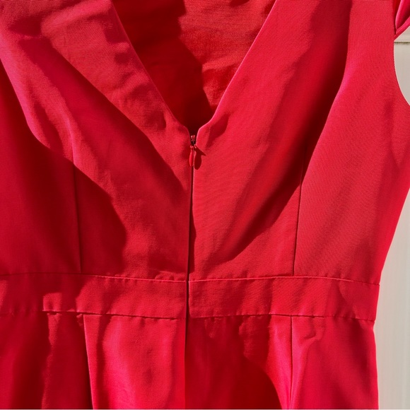 J. Crew red cap sleeve fit and flare dress | size 6 - Picture 7 of 13